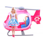 Bábika Anlily s vrtuľníkom ružová